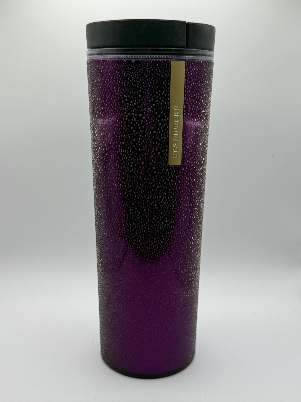Starbucks 2013 Purple 16oz Tumbler Travel Mug Gold Metal Logo BPA Free
